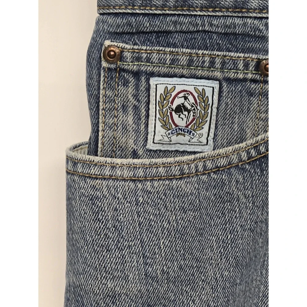 Cinch Mens Blue Denim Jeans Straight Leg Medium Wash Western Workwear 40x30